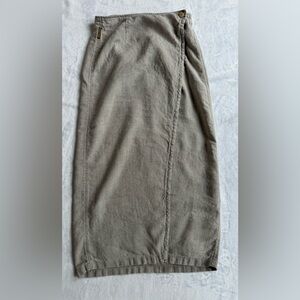 1980s ARMANI JEANS Linen Wrap Skirt